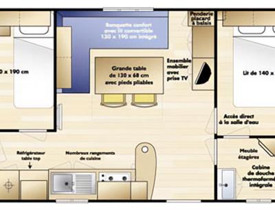Intérieur Mobile-home 4/6 personnes